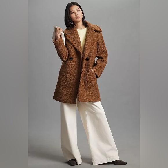 NVLT Women's Flat Bouclé Double Breasted Over Coat‎